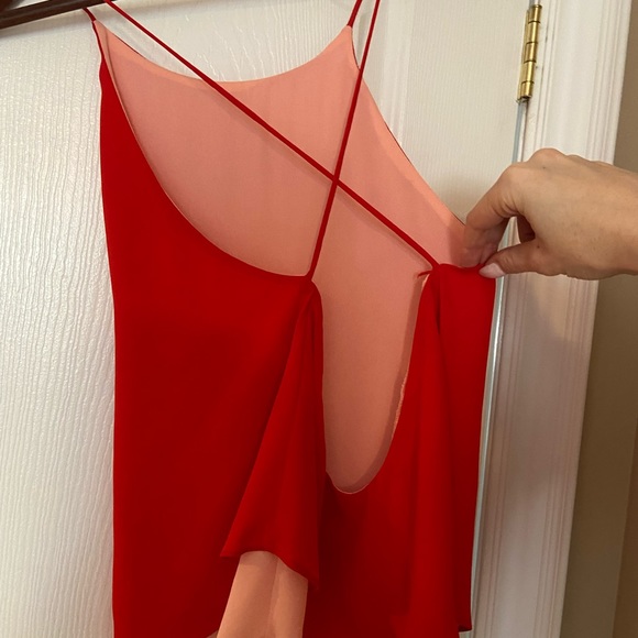 Zara Strappy Low Back Red Top - Picture 3 of 4